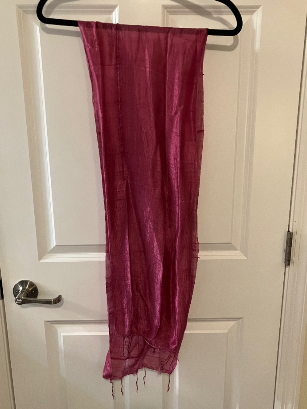 Thai silk pink scarf